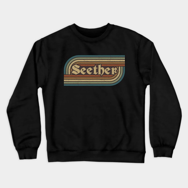 Seether Vintage Stripes Crewneck Sweatshirt by paintallday